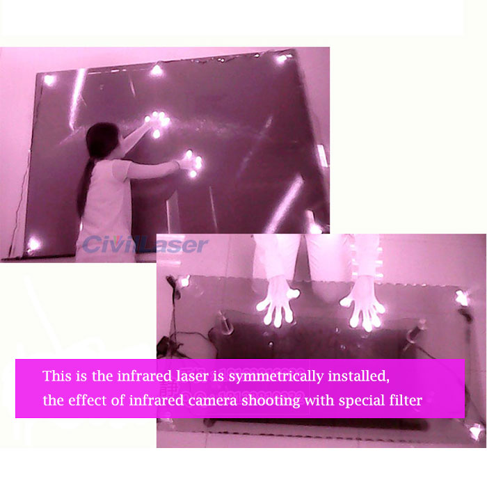 Multi Point Touch Screen 808nm Interactive Projection Trapezoid 레이저 모듈 Line